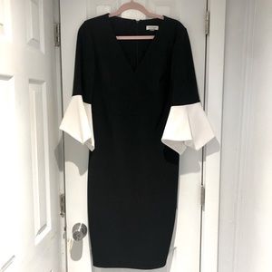 Calvin Klein black and white dress